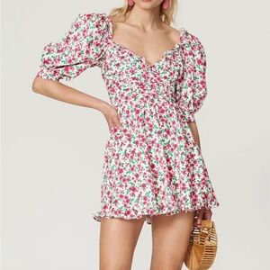 For love and lemons super flattering mini dress